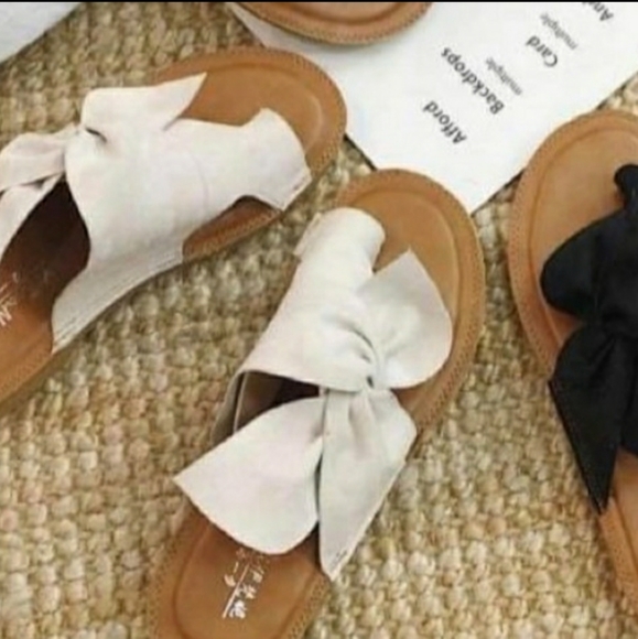 Slip-on Microfiber Suede Fabric Sandal - Picture 2 of 5